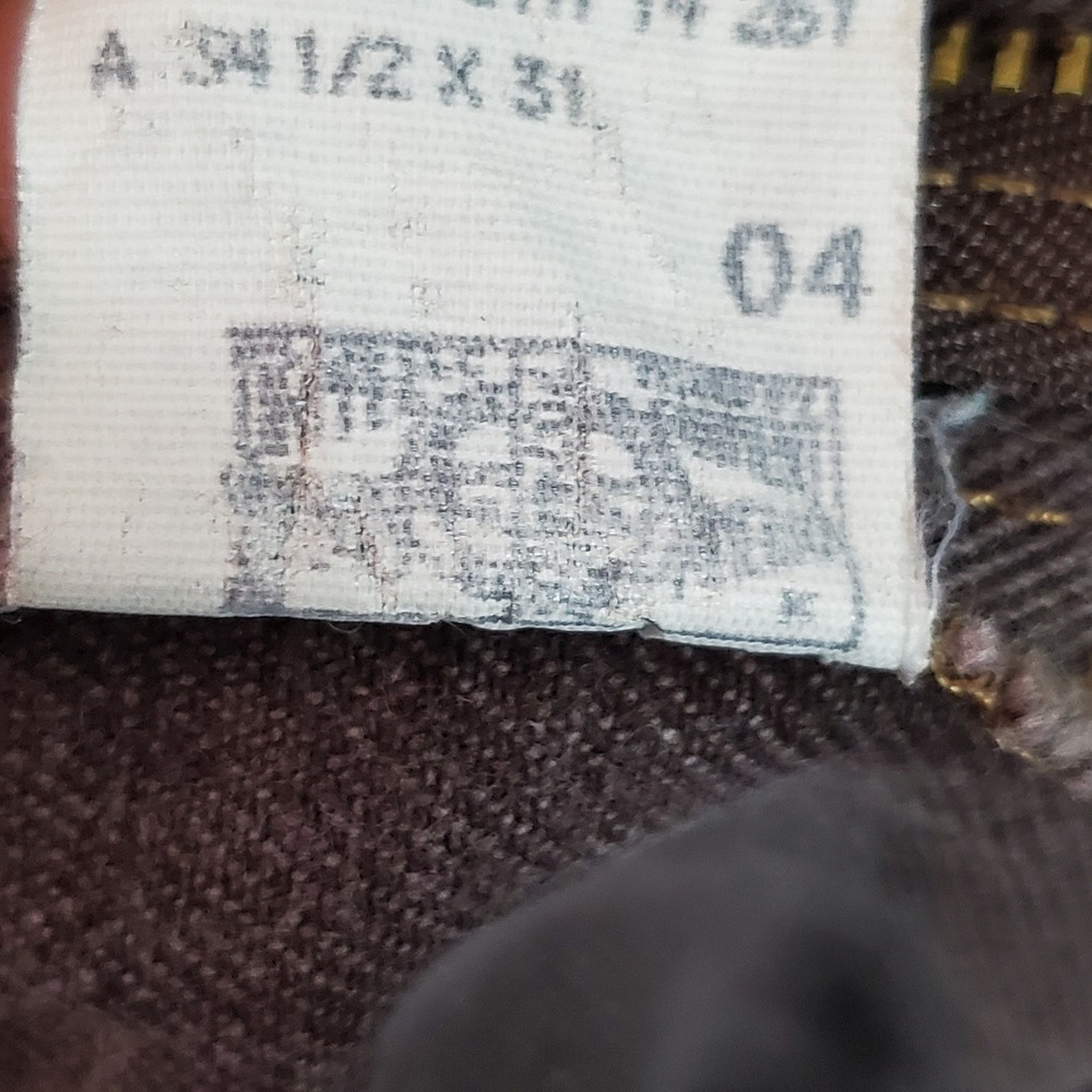 VINTAGE Lee Riveted Women Jeans 18 MED Brown High Rise Taper Denim 29" Inseam - Picture 14 of 16